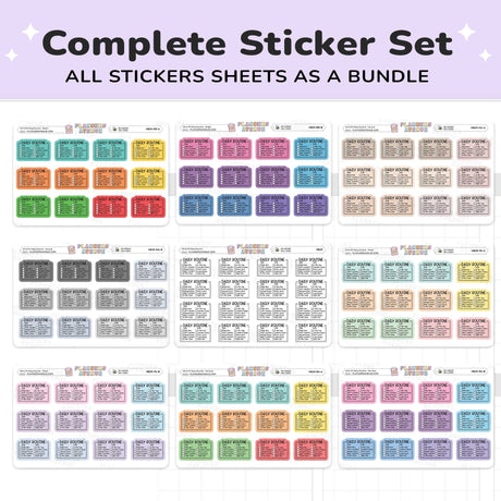 Daily Routine Planner Stickers - Checklist Box