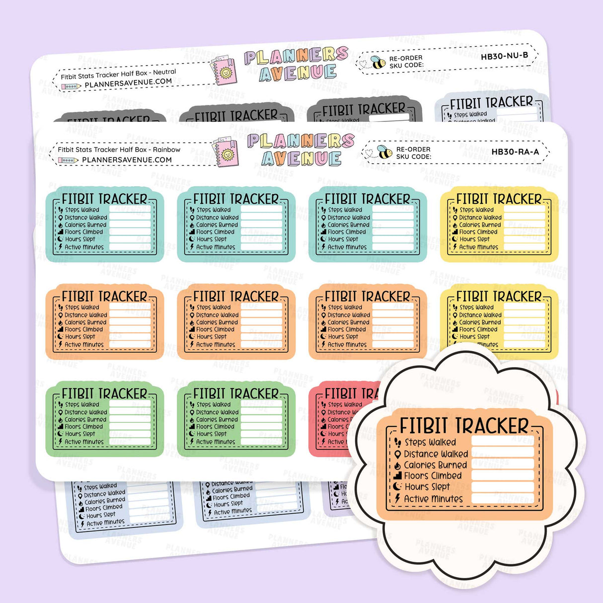 Fitbit Tracker Stickers