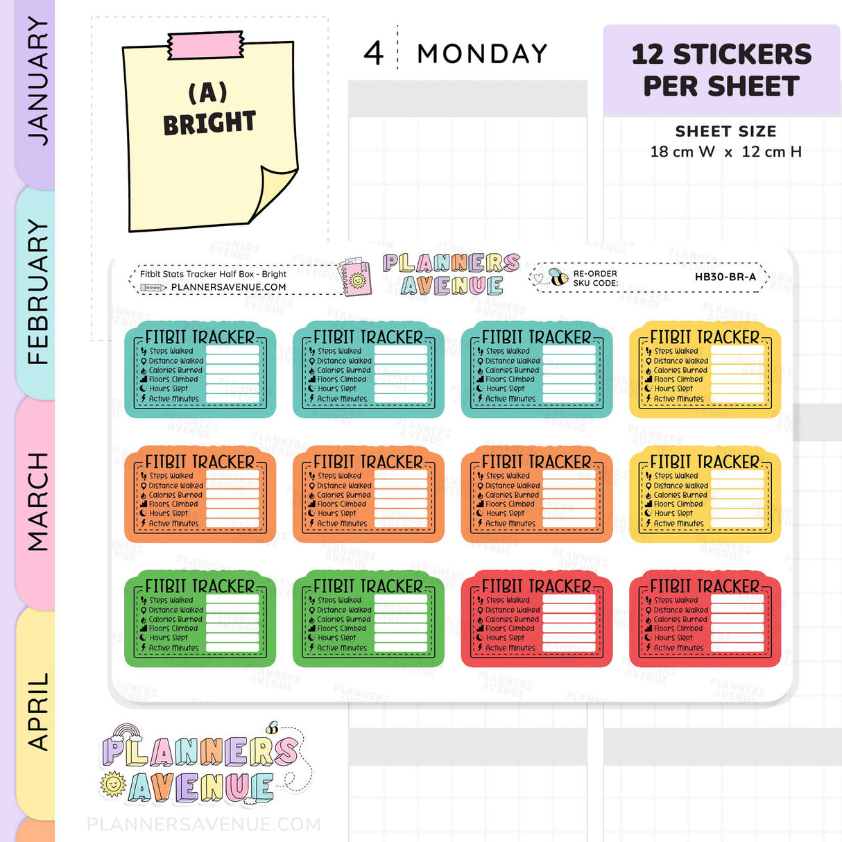 Fitbit Tracker Stickers