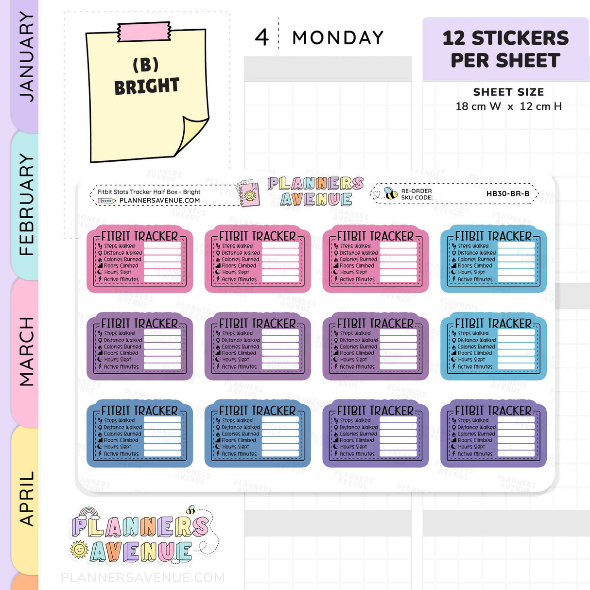 Fitbit Tracker Stickers