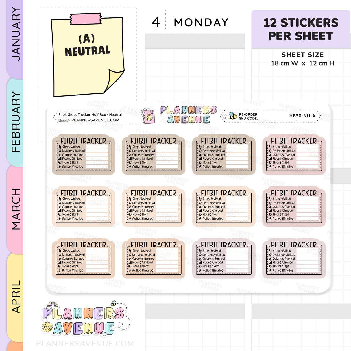 Fitbit Tracker Stickers