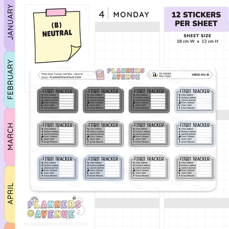 Fitbit Tracker Stickers
