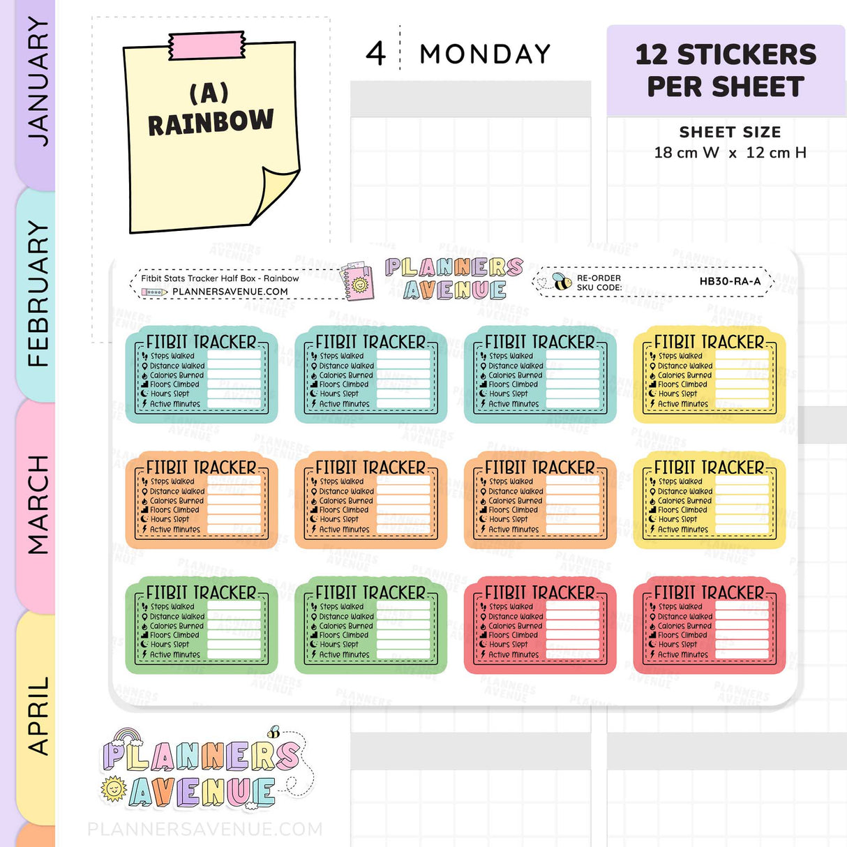 Fitbit Tracker Stickers