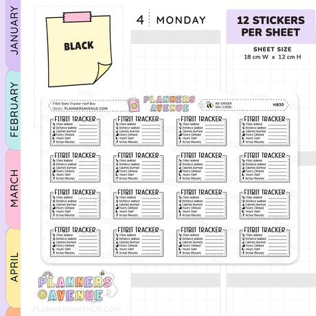 Fitbit Tracker Stickers