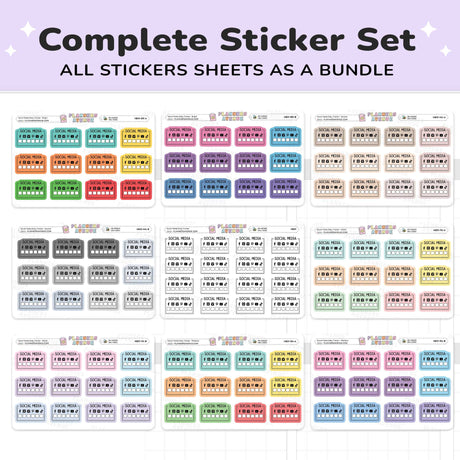 Social Media Check Box Stickers