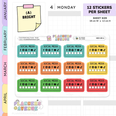 Social Media Check Box Stickers