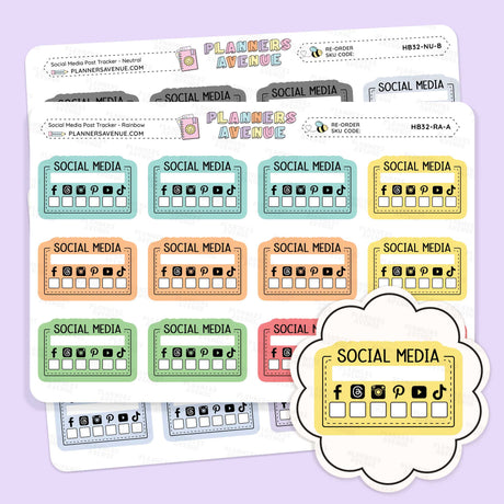Social Media Post Tracker Stickers
