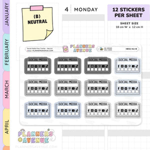 Social Media Post Tracker Stickers
