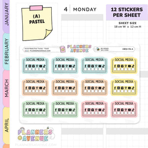 Social Media Post Tracker Stickers