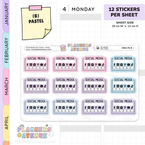 Social Media Post Tracker Stickers