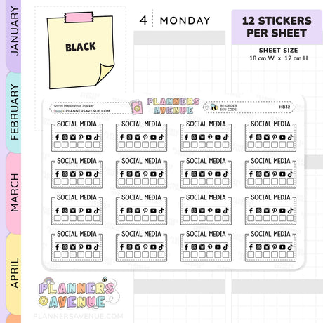 Social Media Post Tracker Stickers