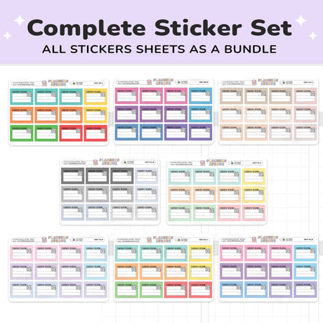 Currently Reading Planner Stickers - Half Box