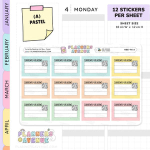 Currently Reading Planner Stickers - Half Box