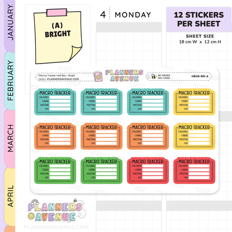 Maros Tracker Stickers - Half Box