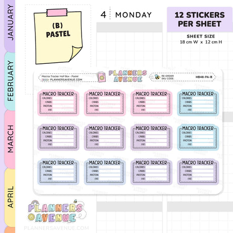 Maros Tracker Stickers - Half Box