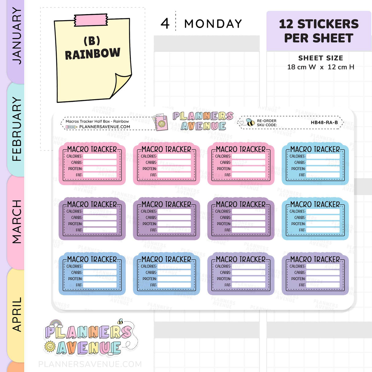 Maros Tracker Stickers - Half Box