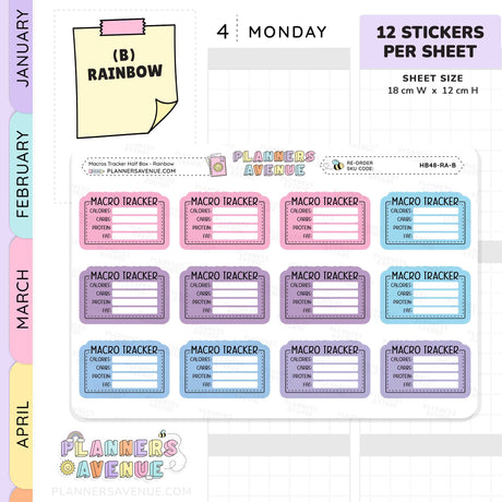 Maros Tracker Stickers - Half Box