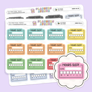 Hours Slept Habit Tracker Planner Stickers