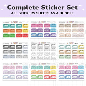 Hours Slept Habit Tracker Planner Stickers