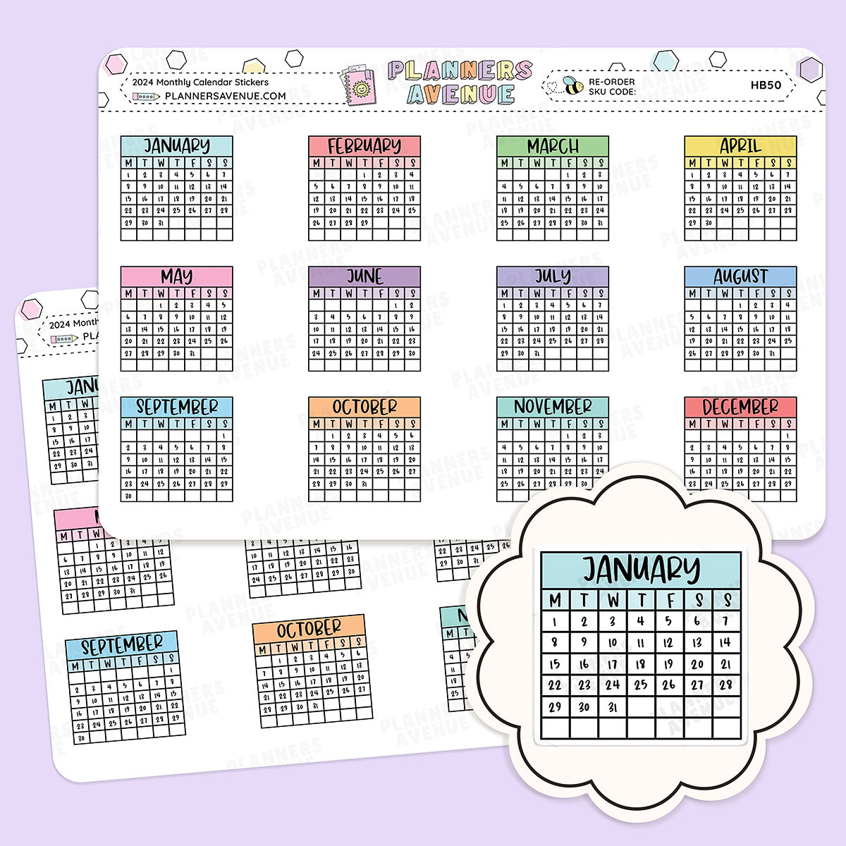 Mini Round Dot Bullet Journal Stickers, Floral Planner Stickers