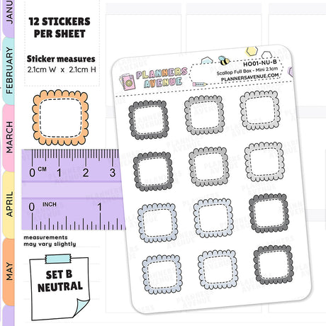 Hobonichi Weeks Box Planner Stickers