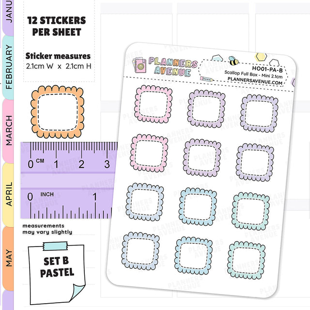 Hobonichi Weeks Box Planner Stickers