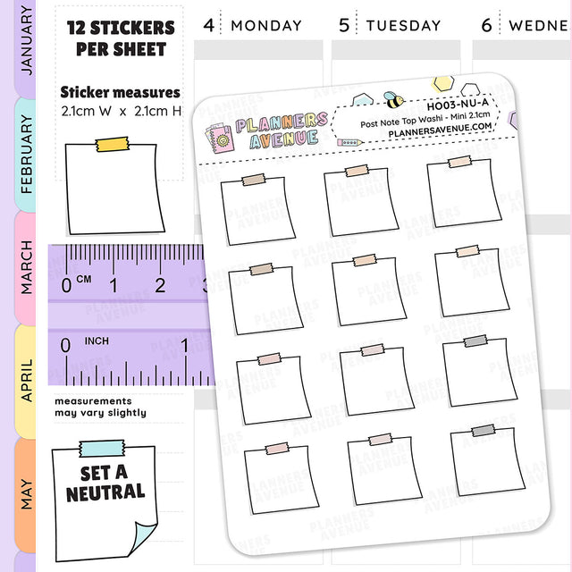 Hobonichi Mini Sticky Note Stickers