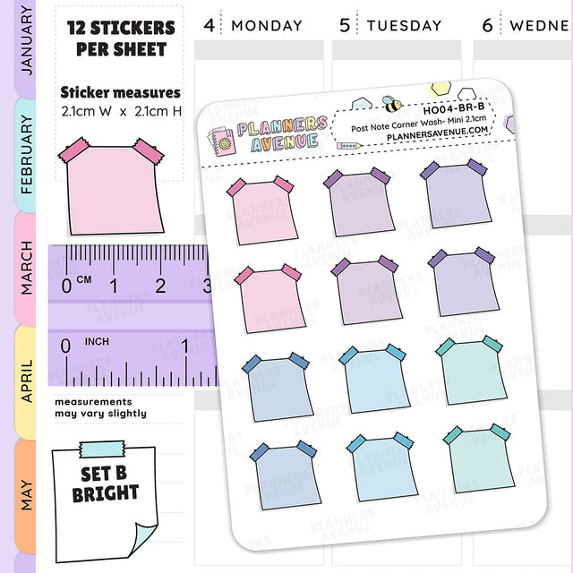 Hobonichi Washi Sticky Note Stickers