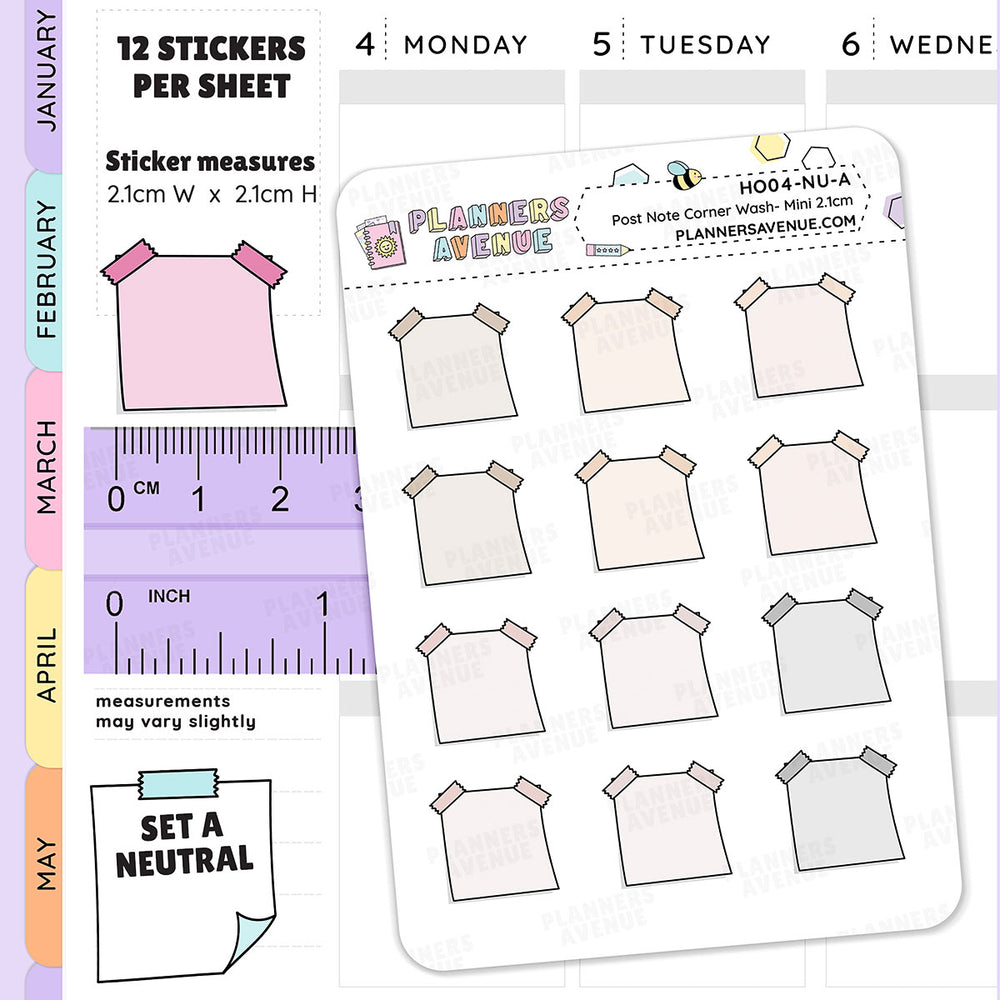 Hobonichi Washi Sticky Note Stickers