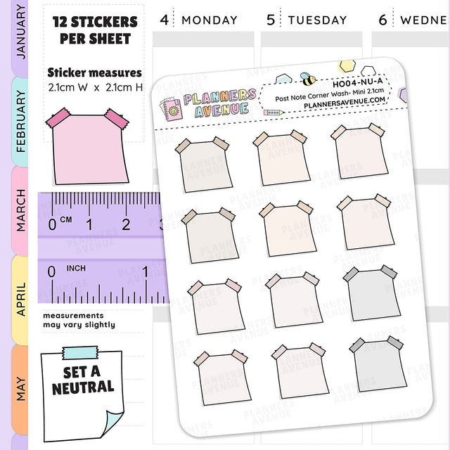 Hobonichi Washi Sticky Note Stickers