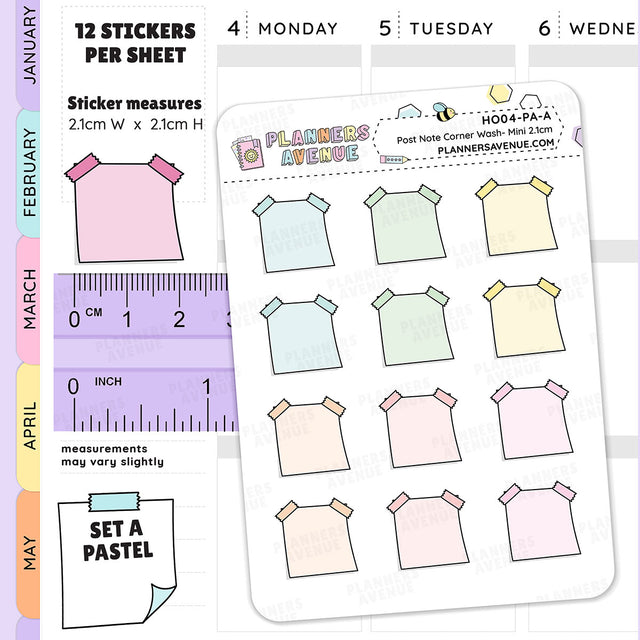 Hobonichi Washi Sticky Note Stickers