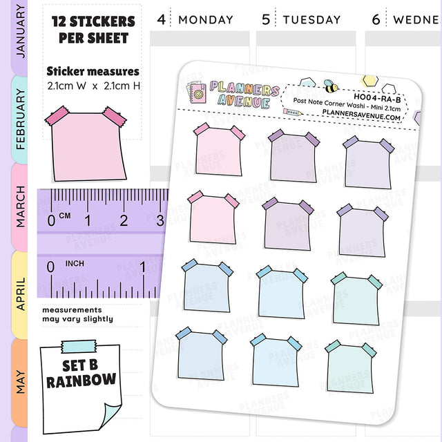 Hobonichi Washi Sticky Note Stickers