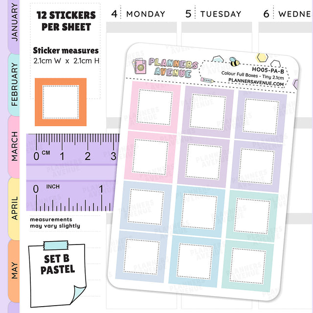 Hobonichi Full Boxes Functional Stickers