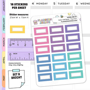 Hobonichi Half Boxes Functional Stickers