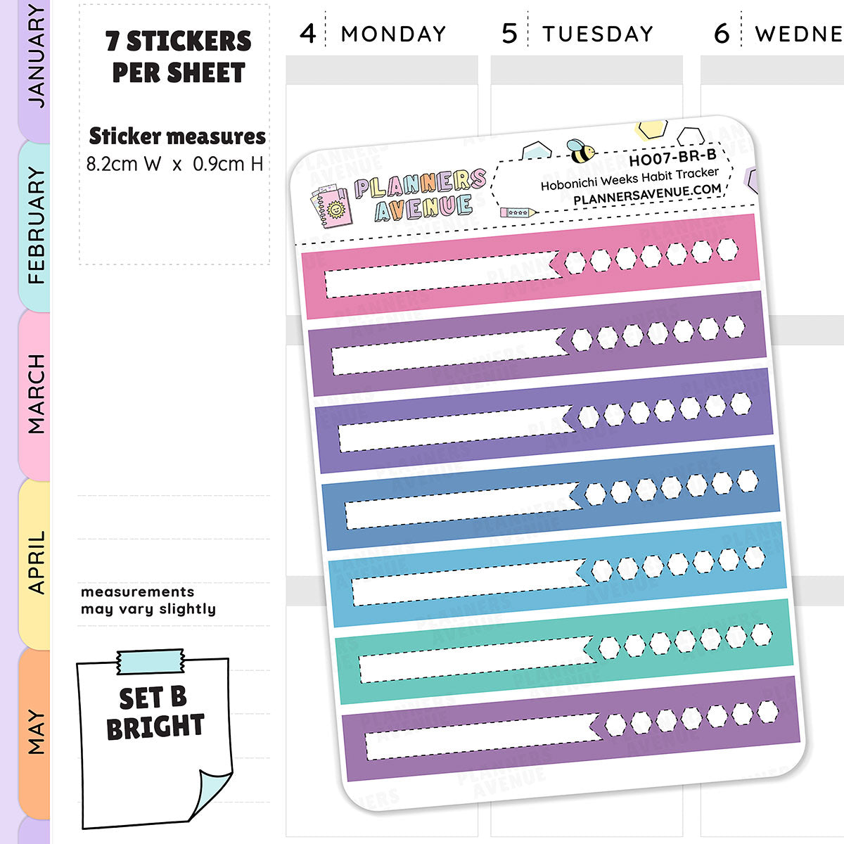 Hobonichi Weeks Habit Tracker Stickers
