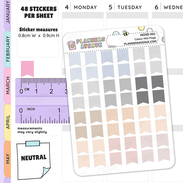 Hobonichi Mini Flag Stickers