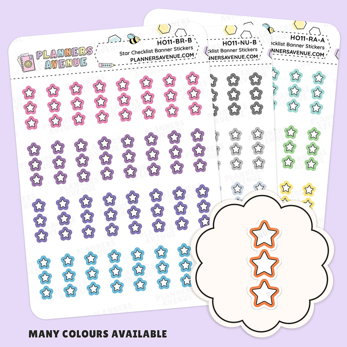 Star Doodle Checklist Stickers