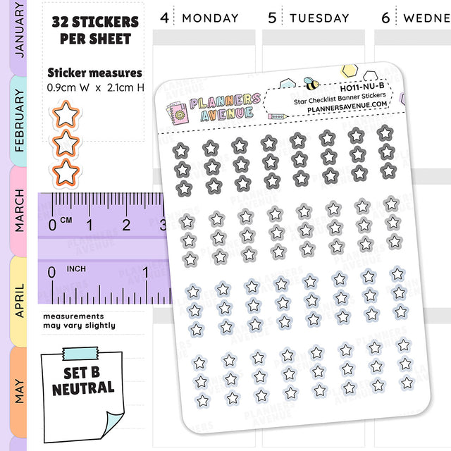 Star Doodle Checklist Stickers