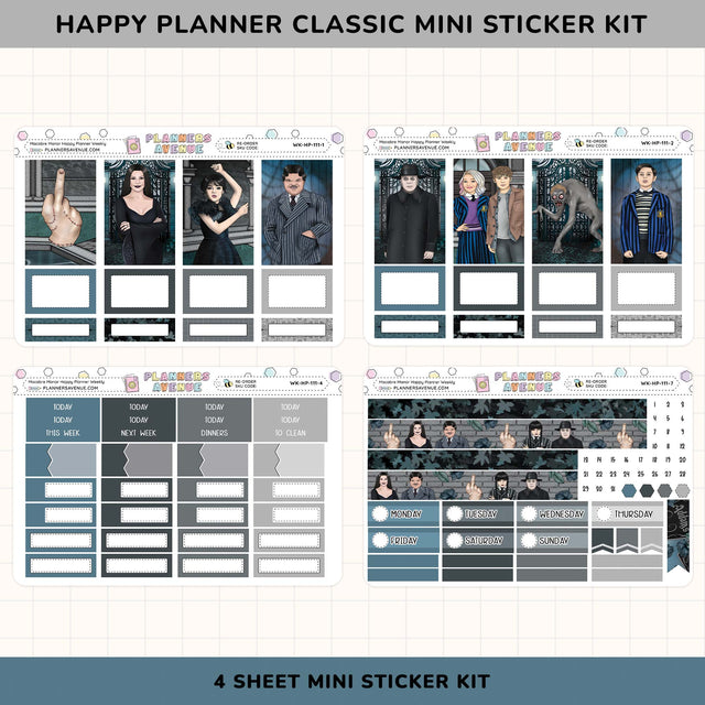 Macabre Manor Happy Planner Weekly Sticker Kit
