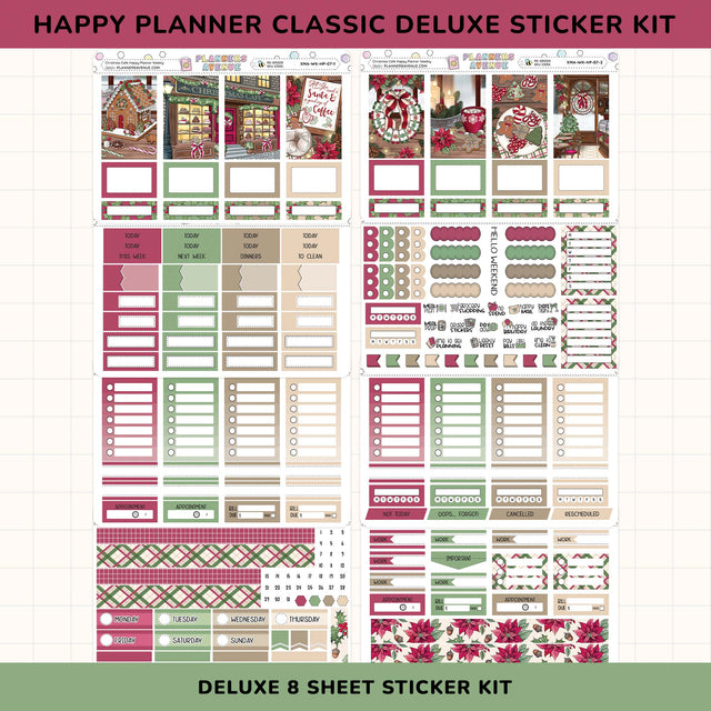 Happy Planner Classic Deluxe Sticker Kit with various planner stickers on a white background