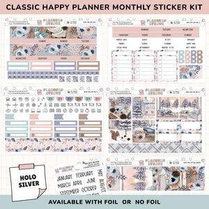 Cozy Days Happy Planner Monthly Sticker Foiled Kit