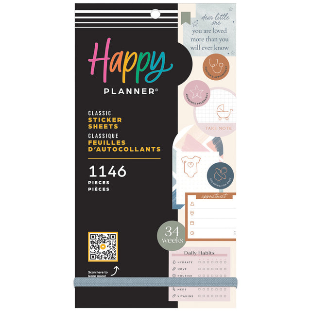 Happy Planner Baby On The Way Classic Sticker Book