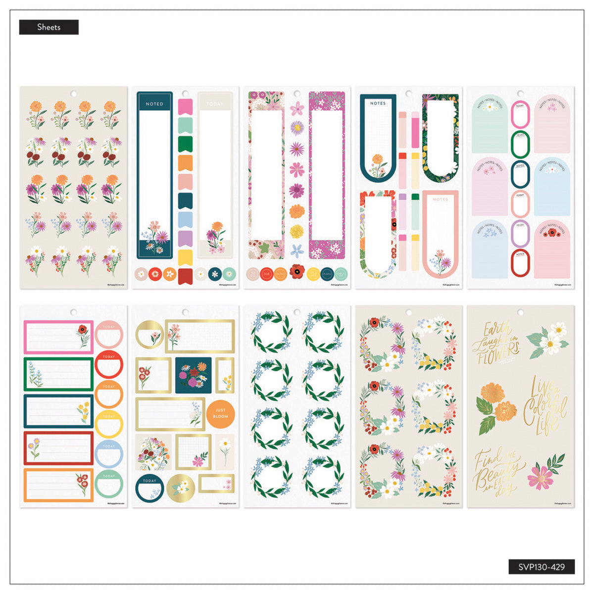 Happy Planner Blooming Bouquet Classic Sticker Book