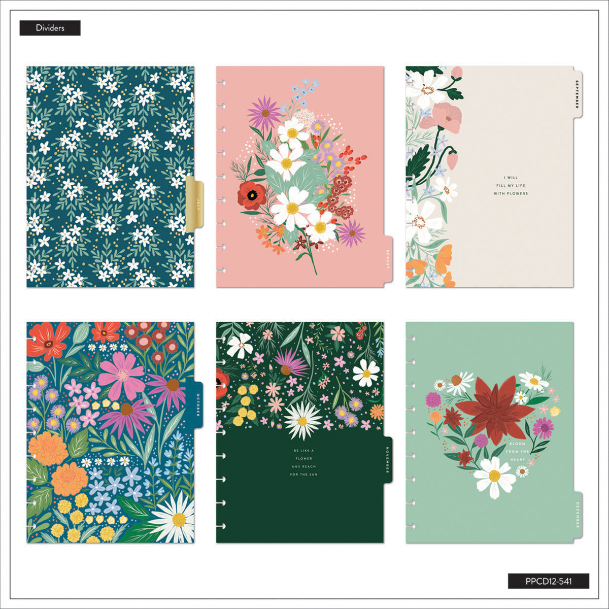 Happy Planner Blooming Bouquet Classic Vertical 12-Months Dated Jan - Dec 2025