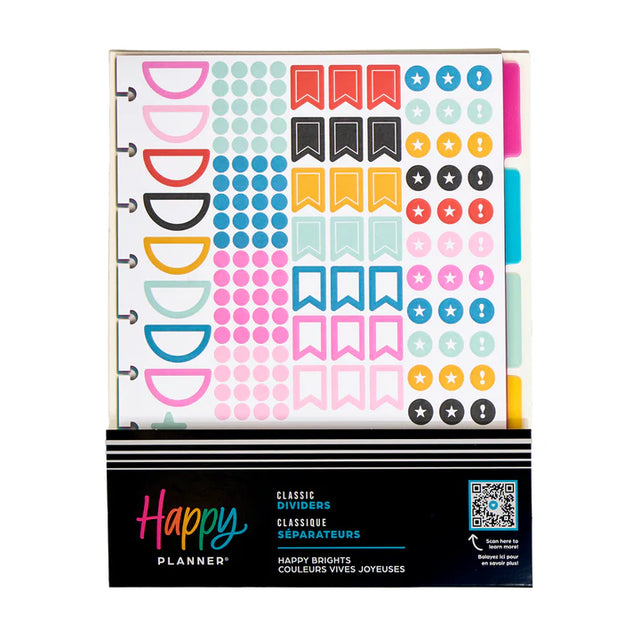 Happy Planner Brights Classic Plastic Dividers