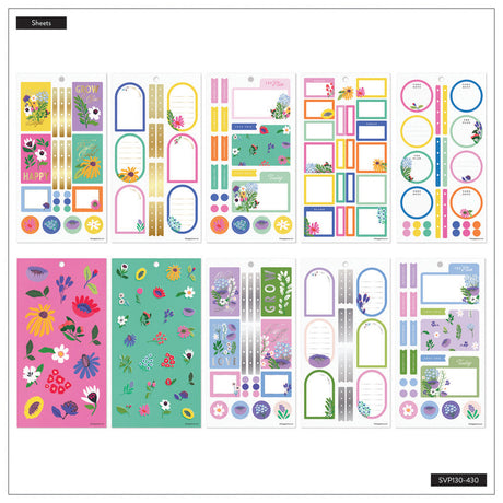 Happy Planner Brilliant Blooms Classic Sticker Book