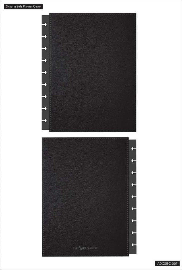 Happy Planner Classic Black Soft Snap In Planner Cover