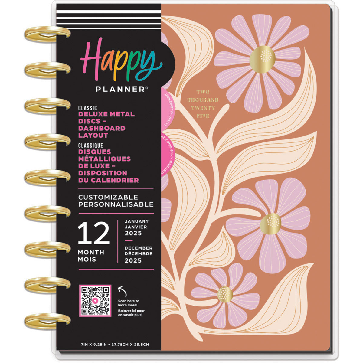 Happy Planner Deluxe Desert Rose Classic Dated Planner 