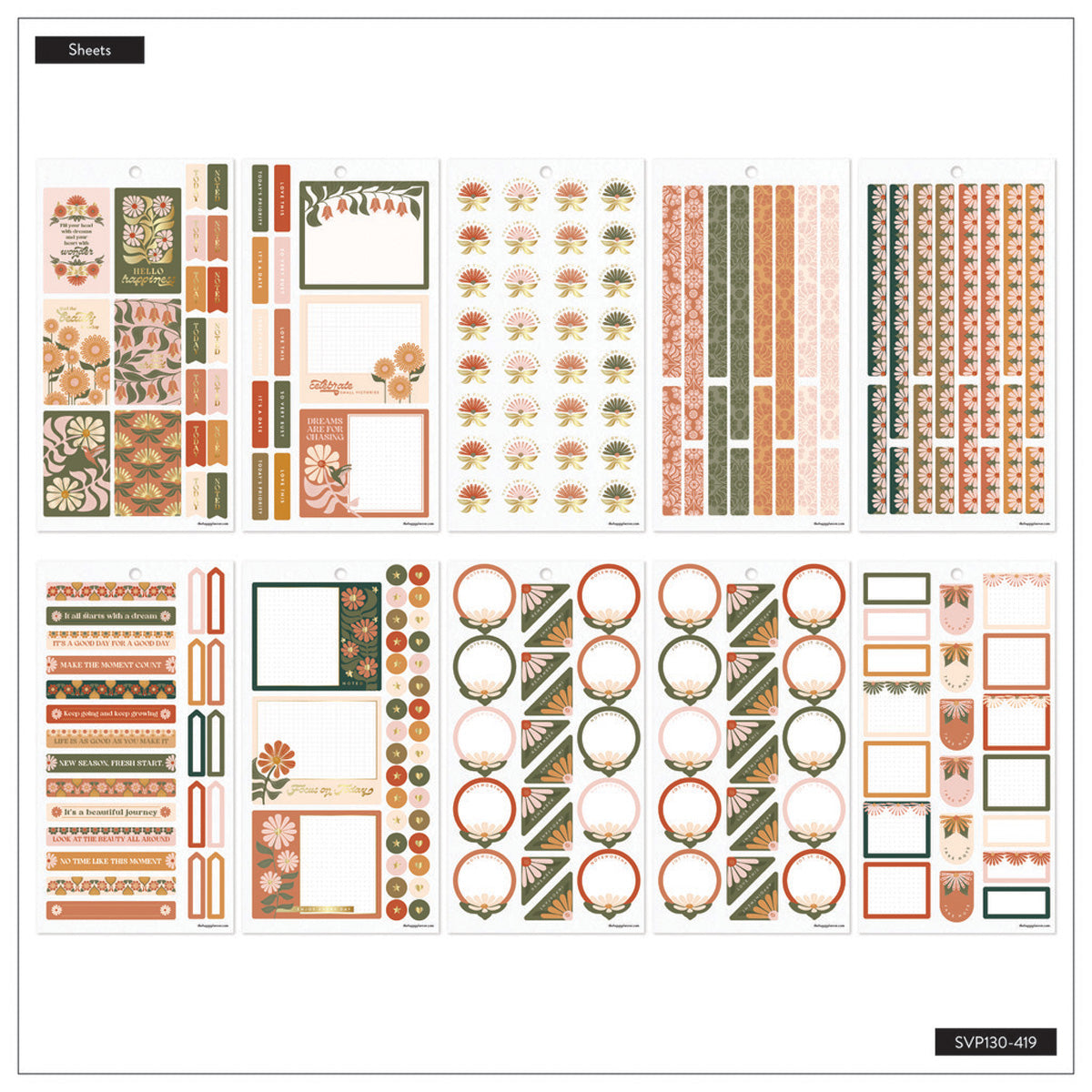 Happy Planner Desert Rose Classic Sticker Book