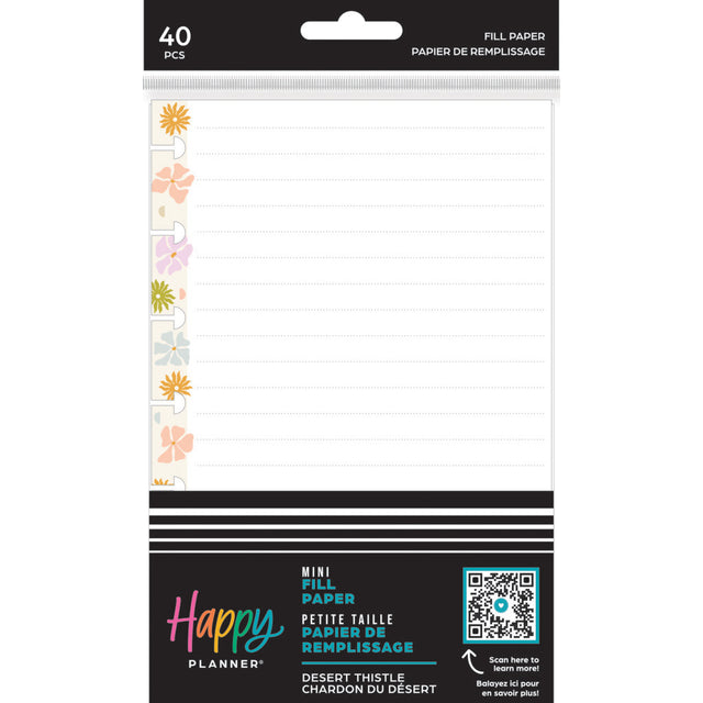 Happy Planner Desert Thistle Mini Fill Paper - Lined